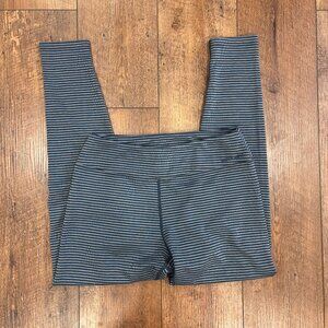 Terramar Women’s Merino Woolskins Leggings M Blue Gray Stripe Style XST9152